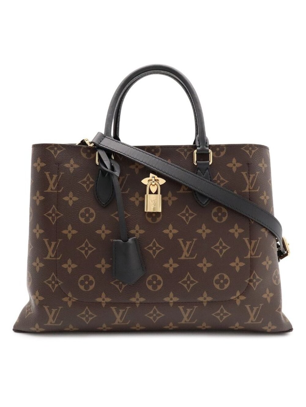 Louis Vuitton Monogram Flower Tote 2-Way Shoulder Bag Noir Black
